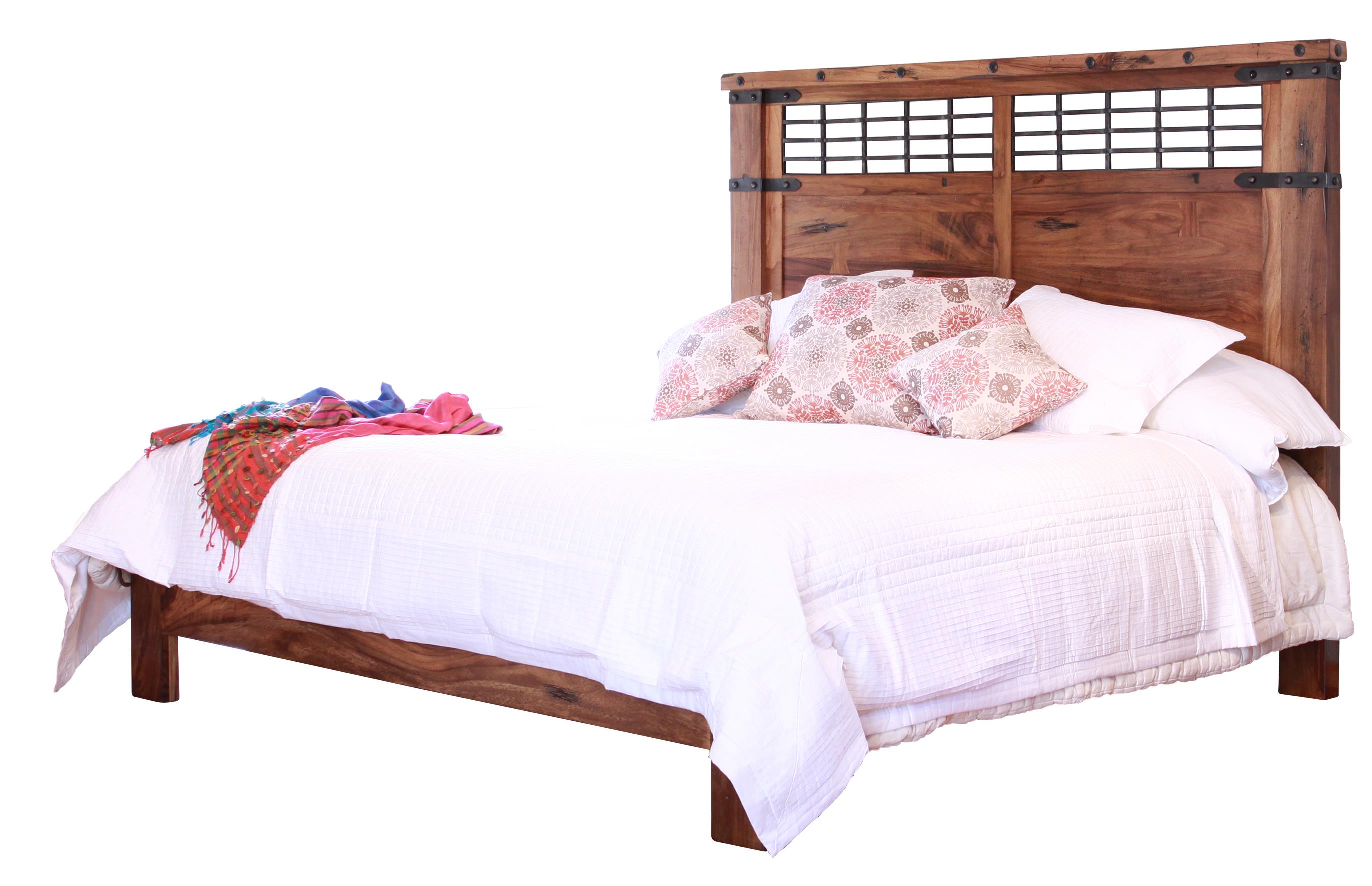 International Furniture Direct Parota Queen Platform Bed With