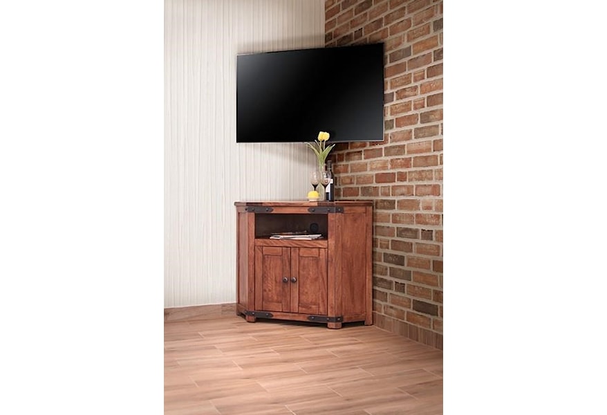 International Furniture Direct Parota Ifd866corn 2 Door Corner Tv