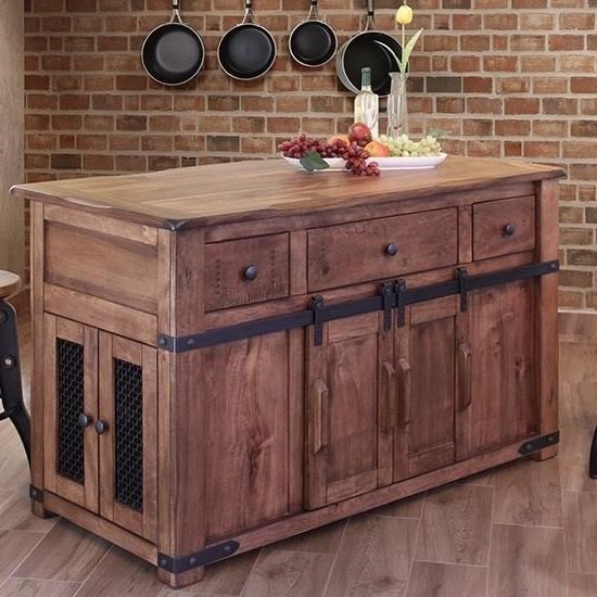 International Furniture Direct Parota Ifd866island Industrial Solid Wood Kitchen Island Catalog Outlet Kitchen Islands