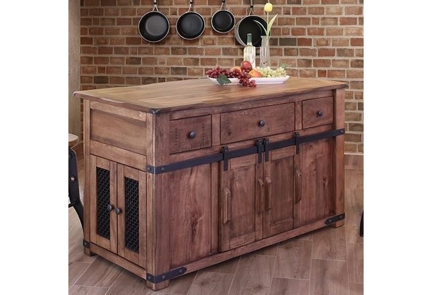 International Furniture Direct Parota Industrial Solid Wood ...