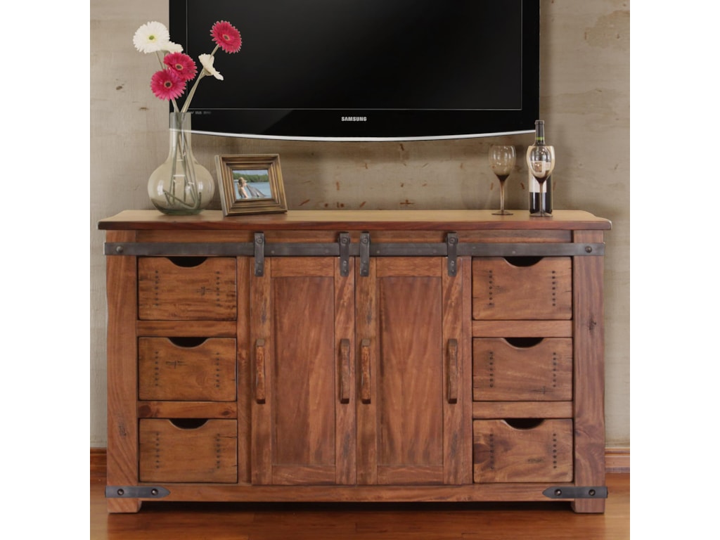 International Furniture Direct Parota 60 Tv Stand With 6 Drawers International Furniture Direct Parota 60 Tv Stand With 6 Drawers