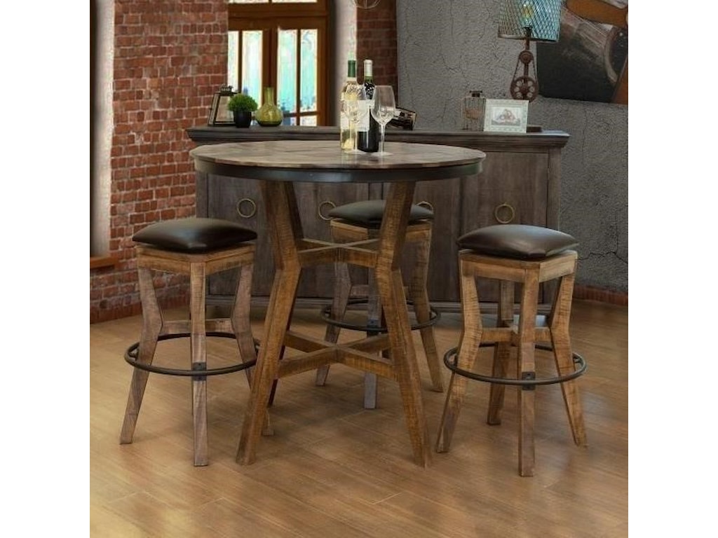 International Furniture Direct Salamanca Rustic Pub Table Dining Set International Furniture Direct Salamanca Rustic Pub Table Dining Set Vandrie Home Furnishings And Stool Sets