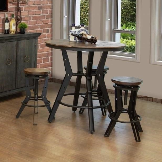 International Furniture Direct Salamanca Industrial Pub Table