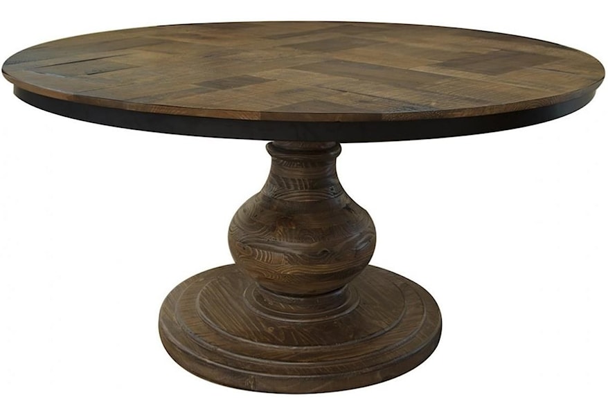 International Furniture Direct Salamanca Rustic Solid Wood Round Table Furniture Mart Colorado Dining Tables