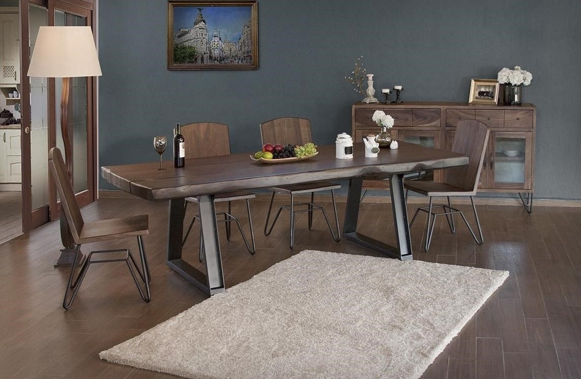 International Furniture Direct Taos Rustic Live Edge Dining Table