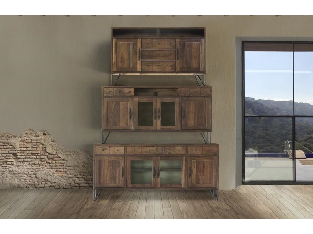 International Furniture Direct Taos Rustic 70 Tv Stand With 2