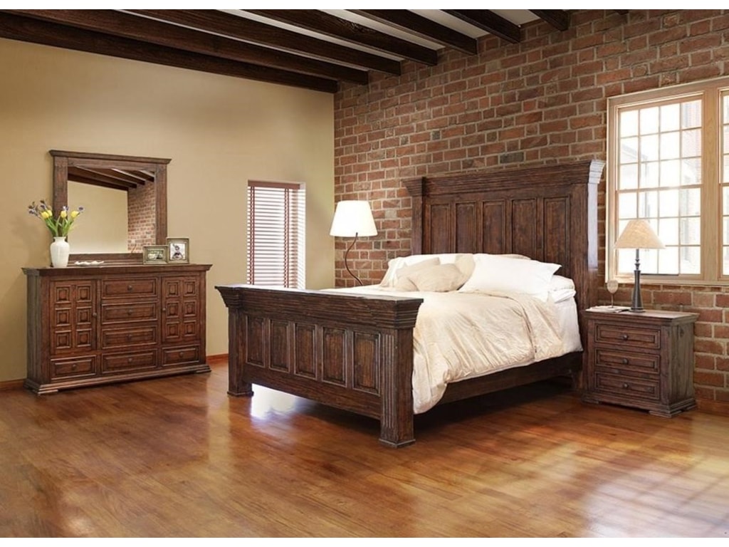 International Furniture Direct TerraKing Panel Bed