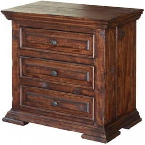 International Furniture Direct Terra Ifd1020ntst Rustic Nightstand With Distressed Finish Dunk Bright Furniture Nightstands