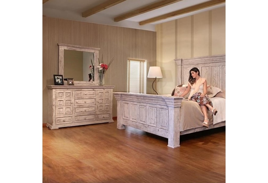 International Furniture Direct Terra White Ifd1022dsr Rustic