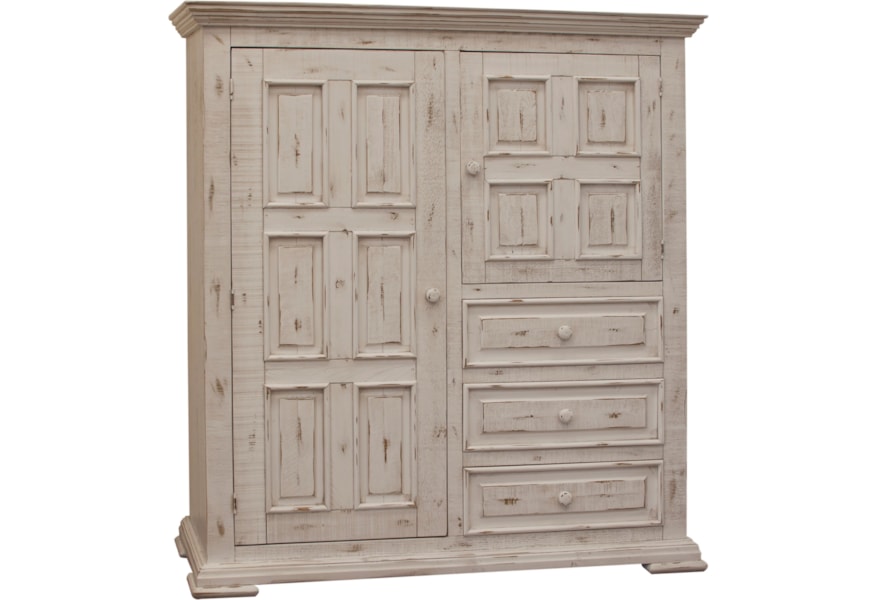 International Furniture Direct Terra White Solid Wood Gentleman S