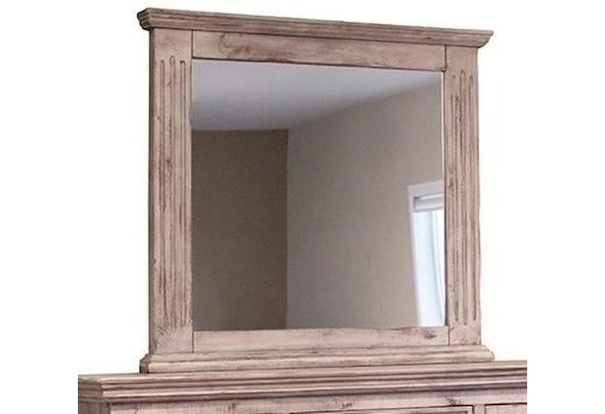 International Furniture Direct Terra White Ifd1022mirr Mirror With