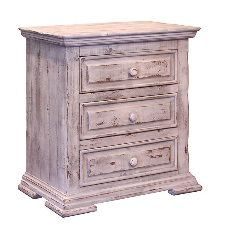 International Furniture Direct Terra White Ifd1022ntst Rustic Nightstand With Distressed Finish Furniture And Appliancemart Nightstands