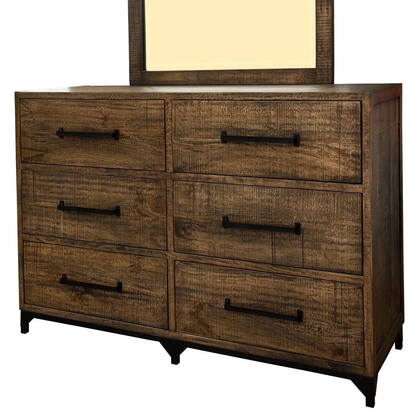 International Furniture Direct Urban Art Contemporary 6 Drawer