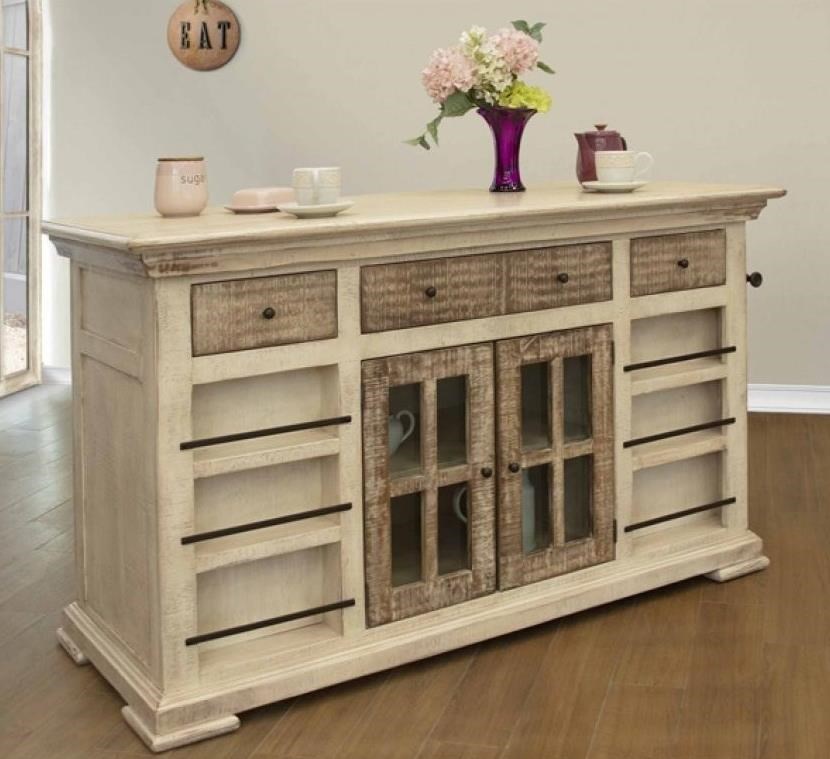 International Furniture Direct Vintage Transitional Kitchen Island
