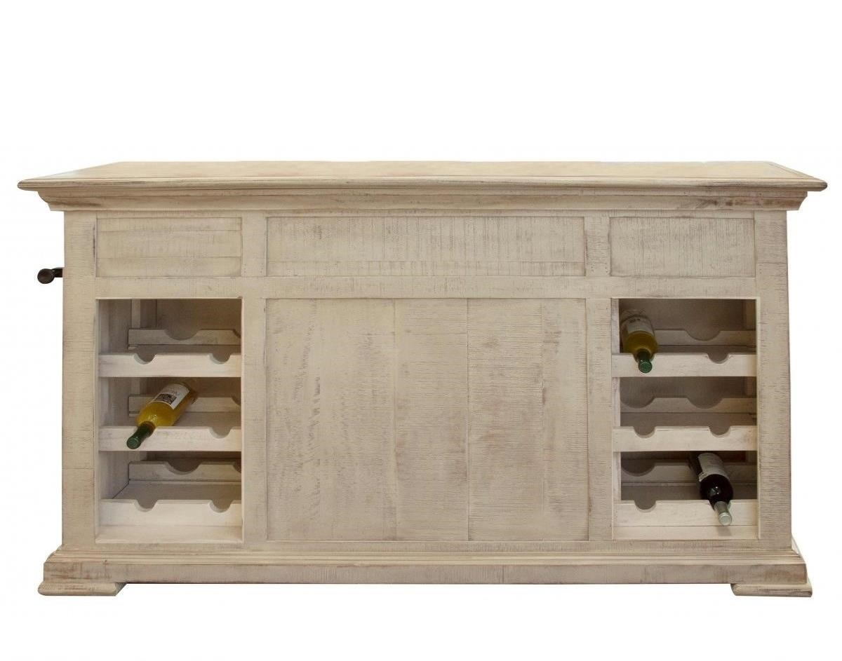 If Vintage Transitional Kitchen Island With Bottle Rack And