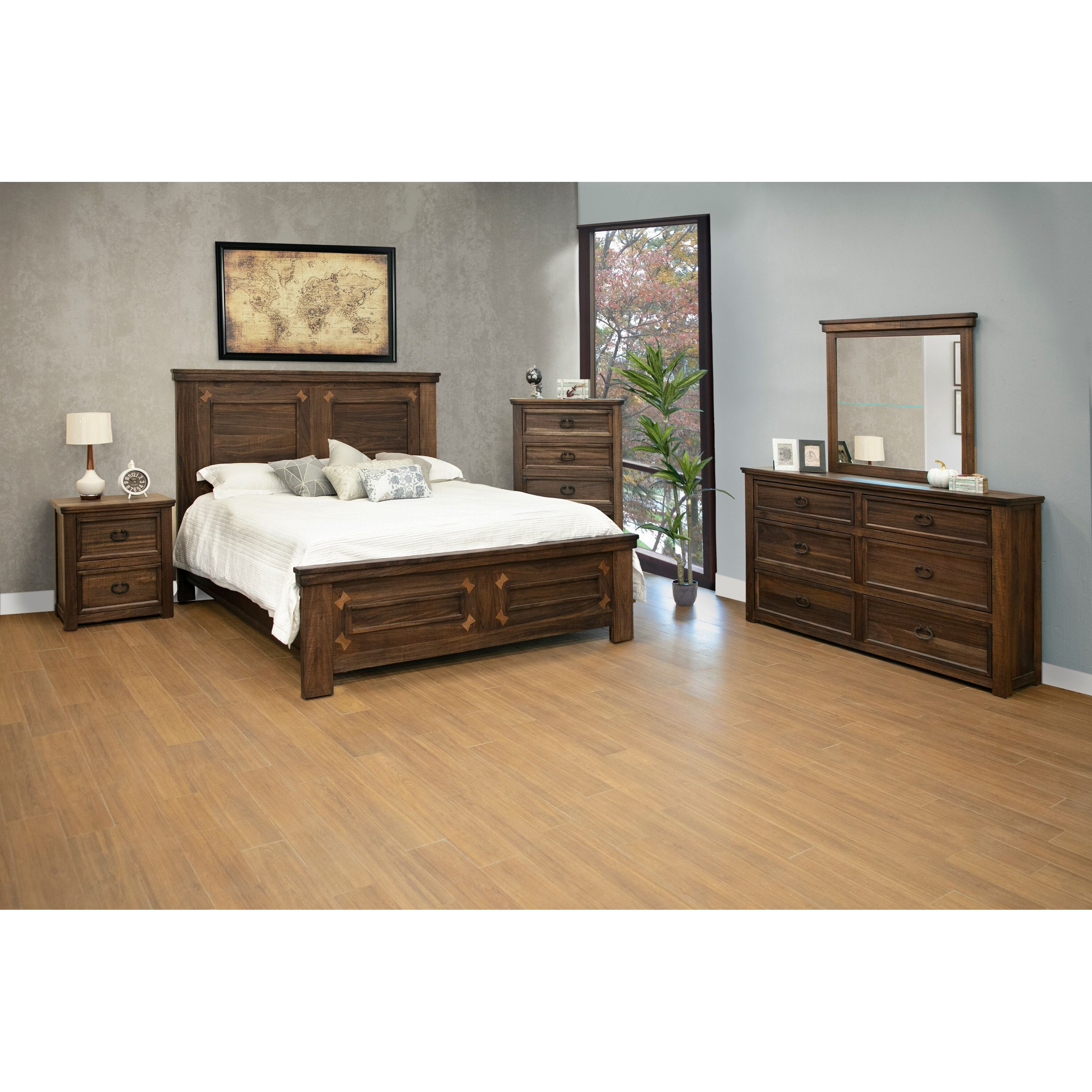 International Furniture Direct Walnut Ifd1101cht Transitional 5