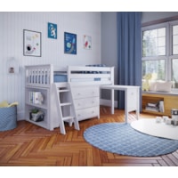 loft beds with dresser Homelegance Nora Blue Low Bunk Bed Luna Furniture so the bed safely fits standard mattress sizes Loft Bed | Hardwood Artisans