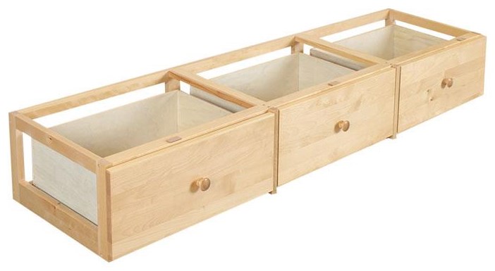 Jackpot Kids Storage Solutions 3 Drawer Underbed Unit In Natural