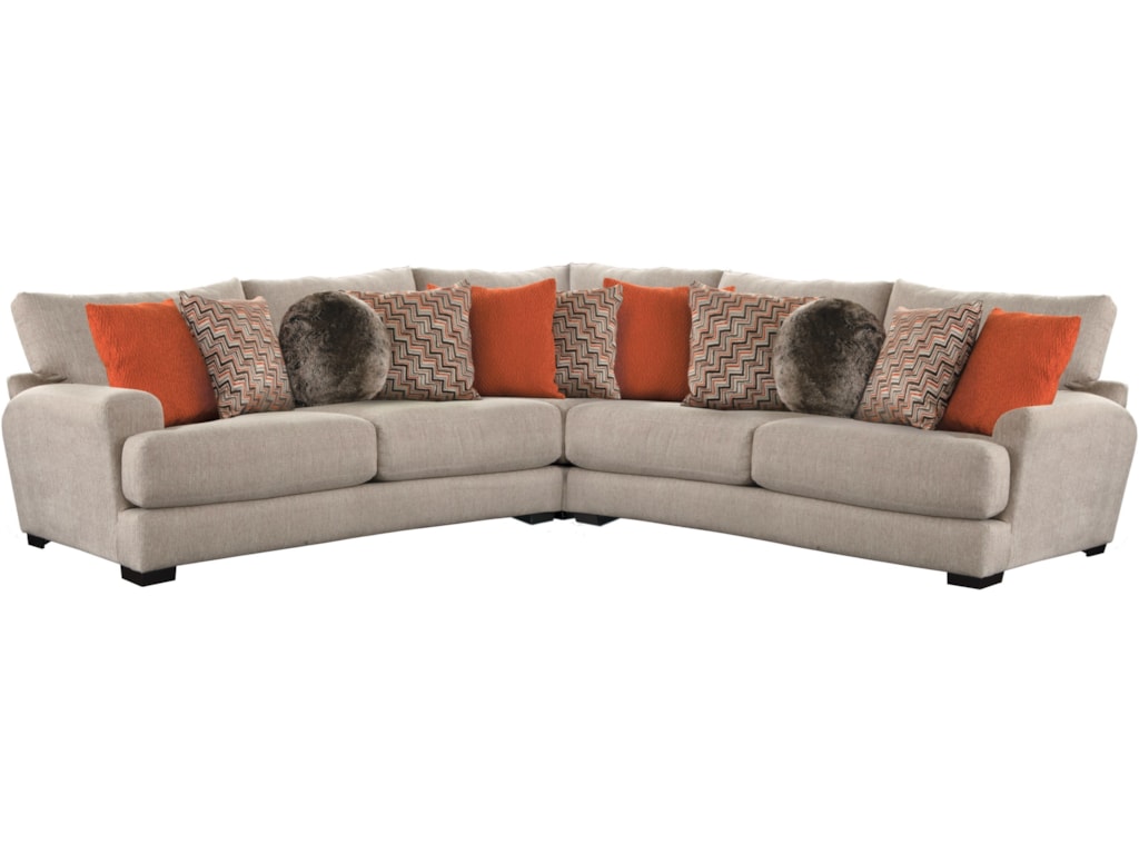 Jackson Furniture Ava Sectional Sofa With 4 Seats 2 Usb Ports Jackson Furniture Ava Sectional Sofa