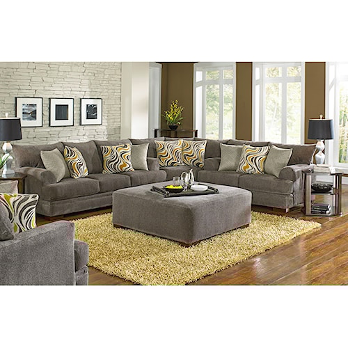 Jackson Furniture Crompton Sectional Sofa With Casual Style Jackson Furniture Crompton Sectional Sofa With Casual Style