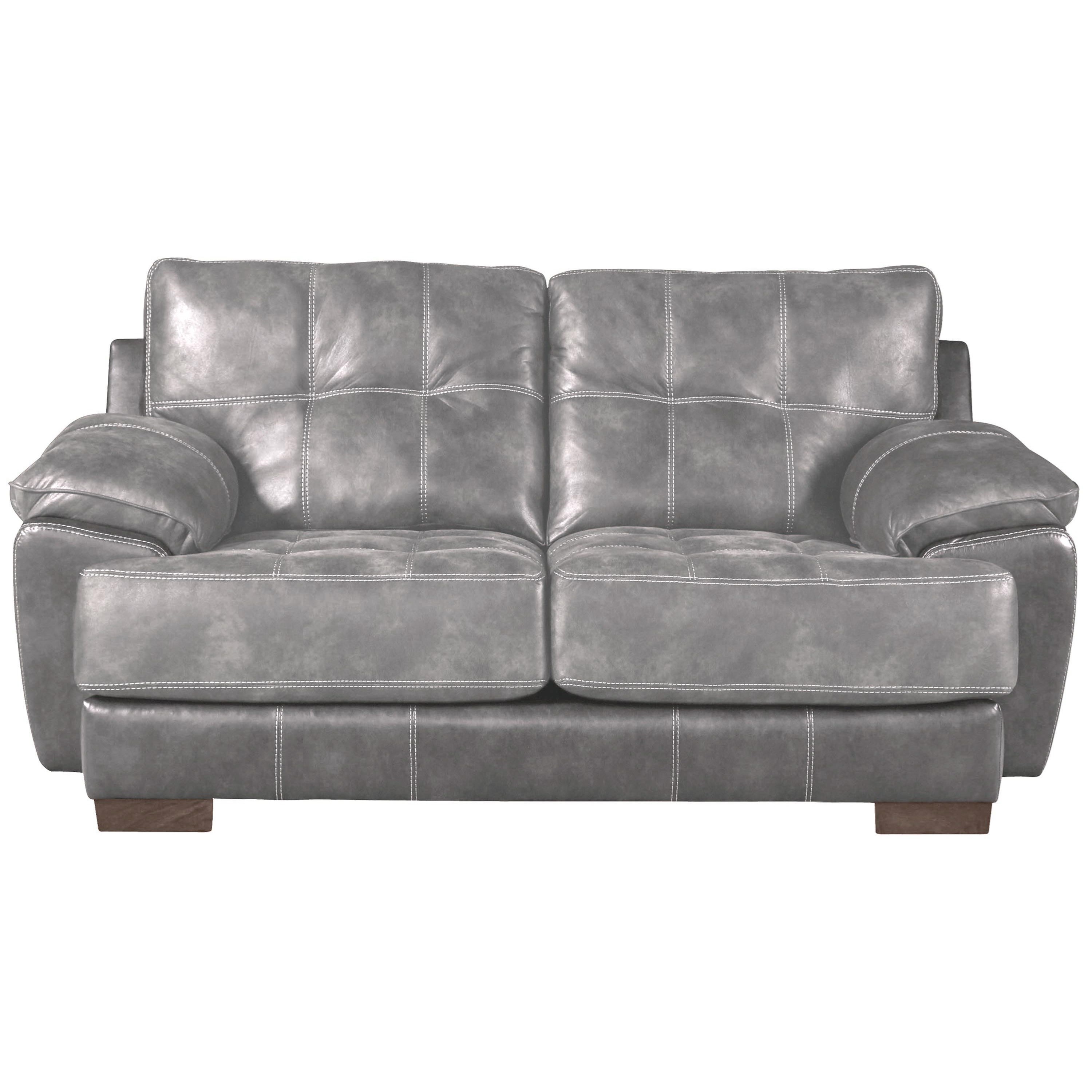 Jackson Furniture Drummond Two Seat Loveseat With Exposed Wood Feet Lindy S Furniture Company Loveseats