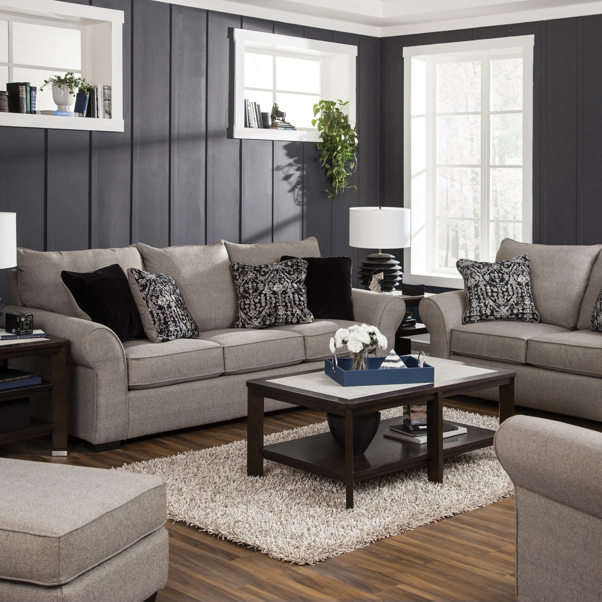 Jackson Furniture Reno Transitional Sofa With Sock Arms Crowley