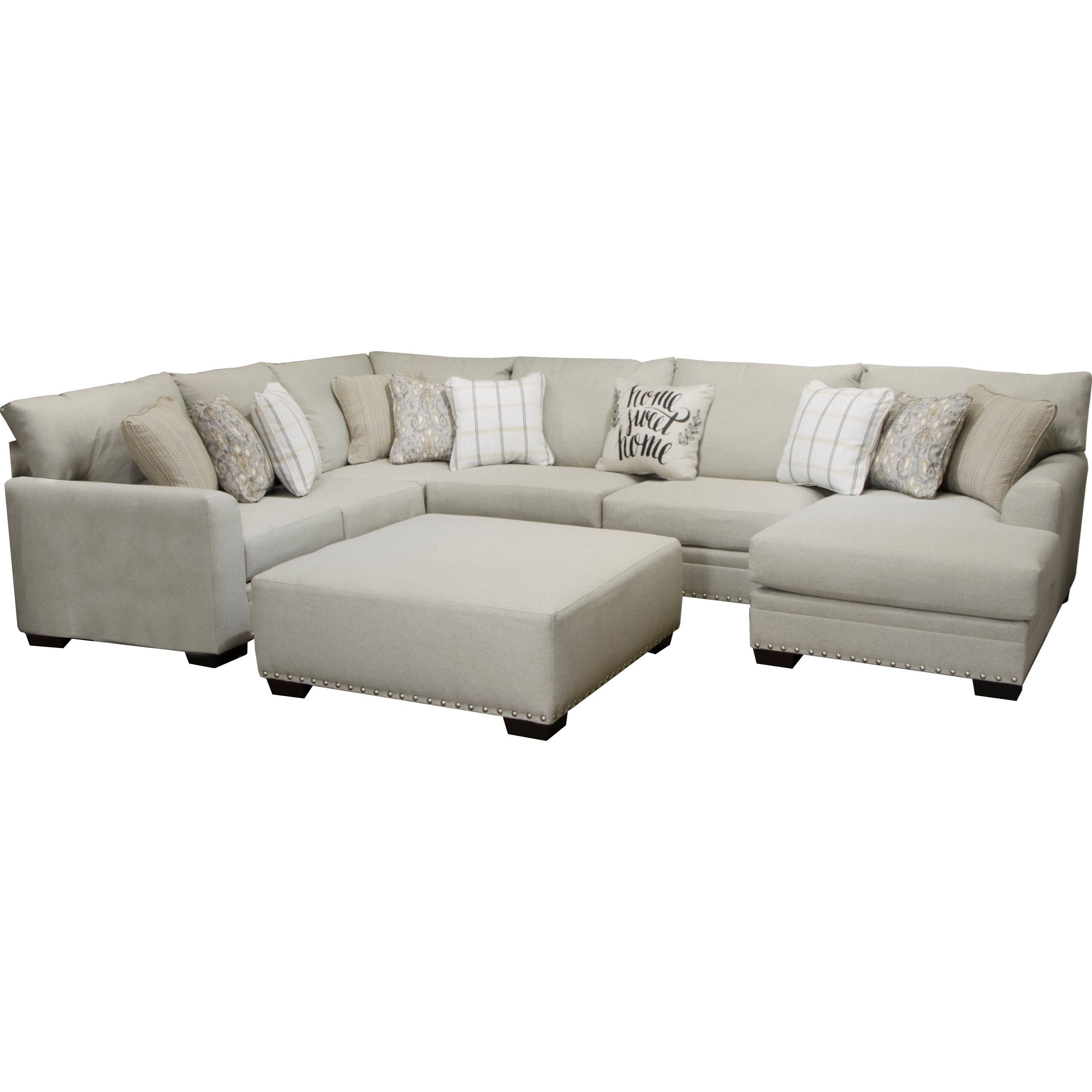Jackson Furniture Middleton Farmhouse 3 Piece Sectional W Chaise