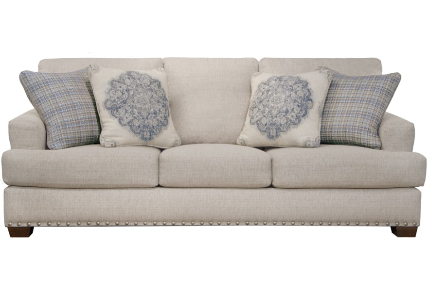 Jackson Furniture Newberg Transitional Sofa With Nailhead Trim Furniture Newberg Transitional Sofa