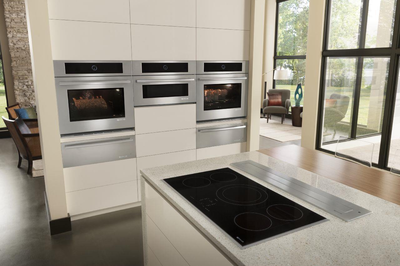 induction cooktop with downdraft