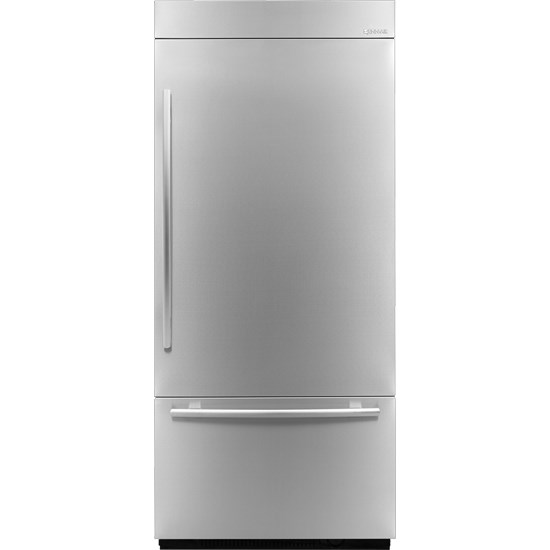 Jenn Air Energy Star 36 Fully Integrated Built In Bottom Freezer Refrigerator Left Hand Door Swing Sheely S Furniture Appliance Refrigerator Bottom Freezer