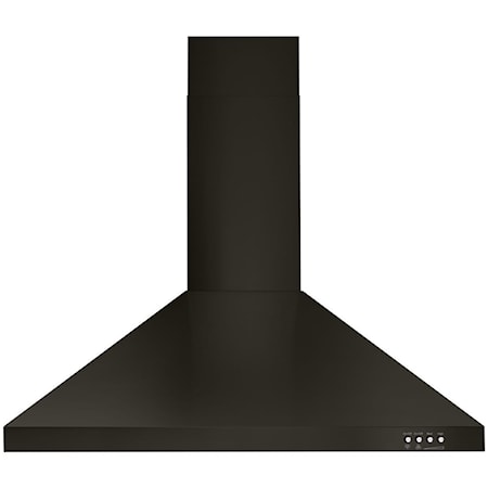 36 Contemporary Black Stainless Wall Mount Range Hood Black Stainless  WVW53UC6HV