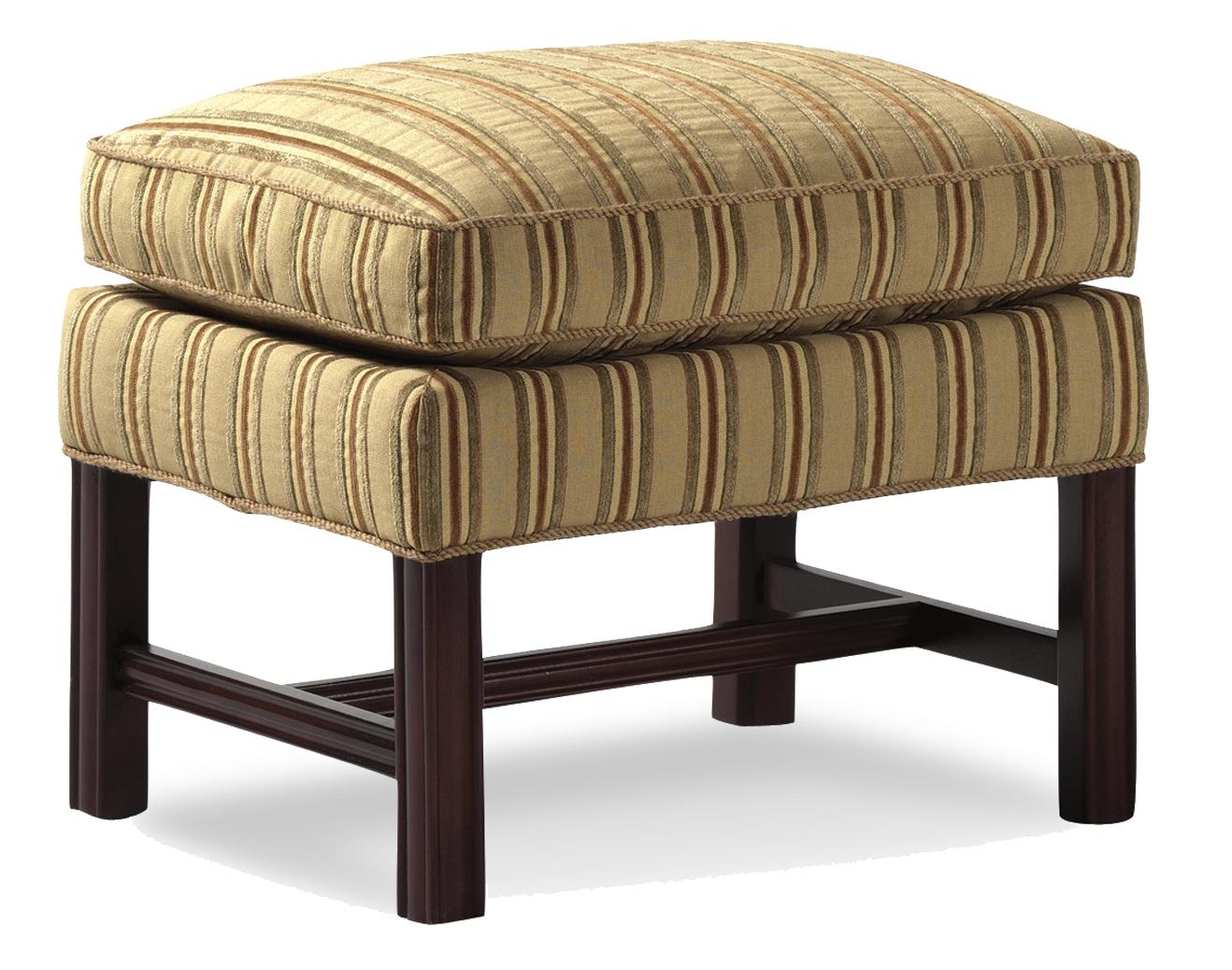 Chippendale Ottoman with Wood Base