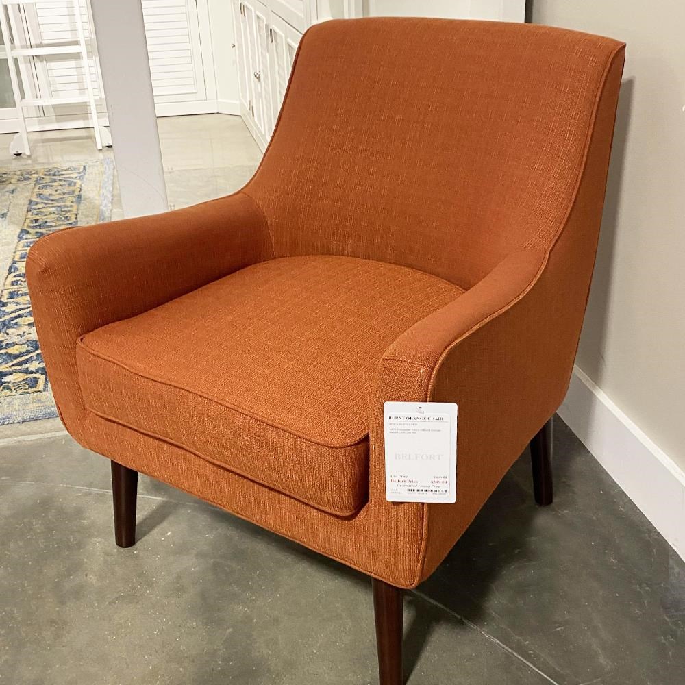 orange accent chair