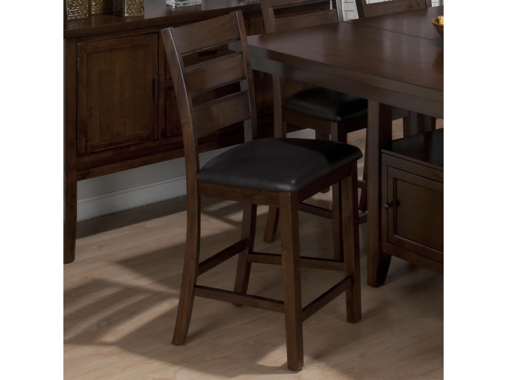 Jofran Taylor Brown CherryTriple Slat Counter Height Stool