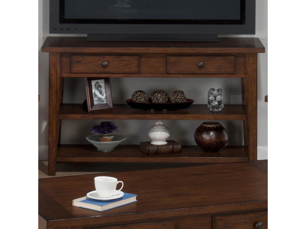 Jofran Clay County OakSofa/Media Table