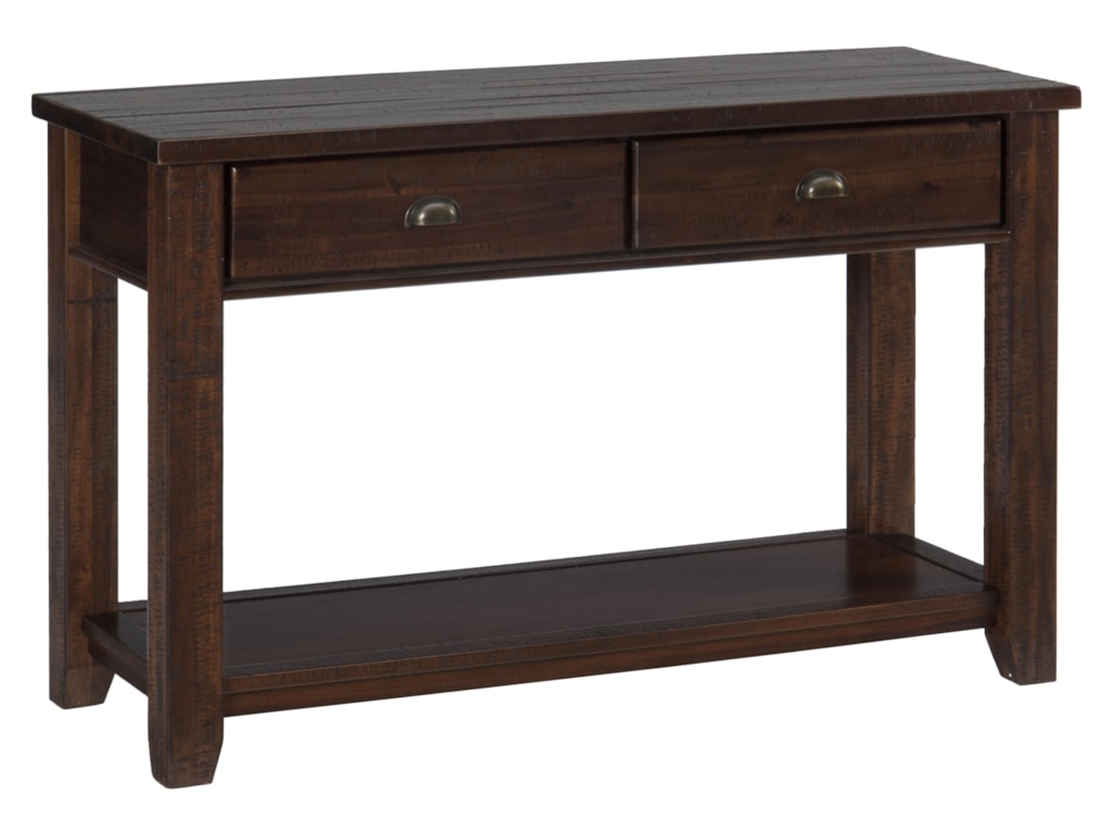 Jofran Urban Lodge BrownSofa/Media Unit w/ 2 Drawers and Shelf