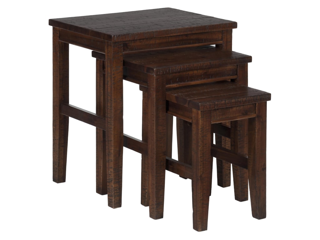 Jofran Urban Lodge Brown3 Nesting Chairside Table