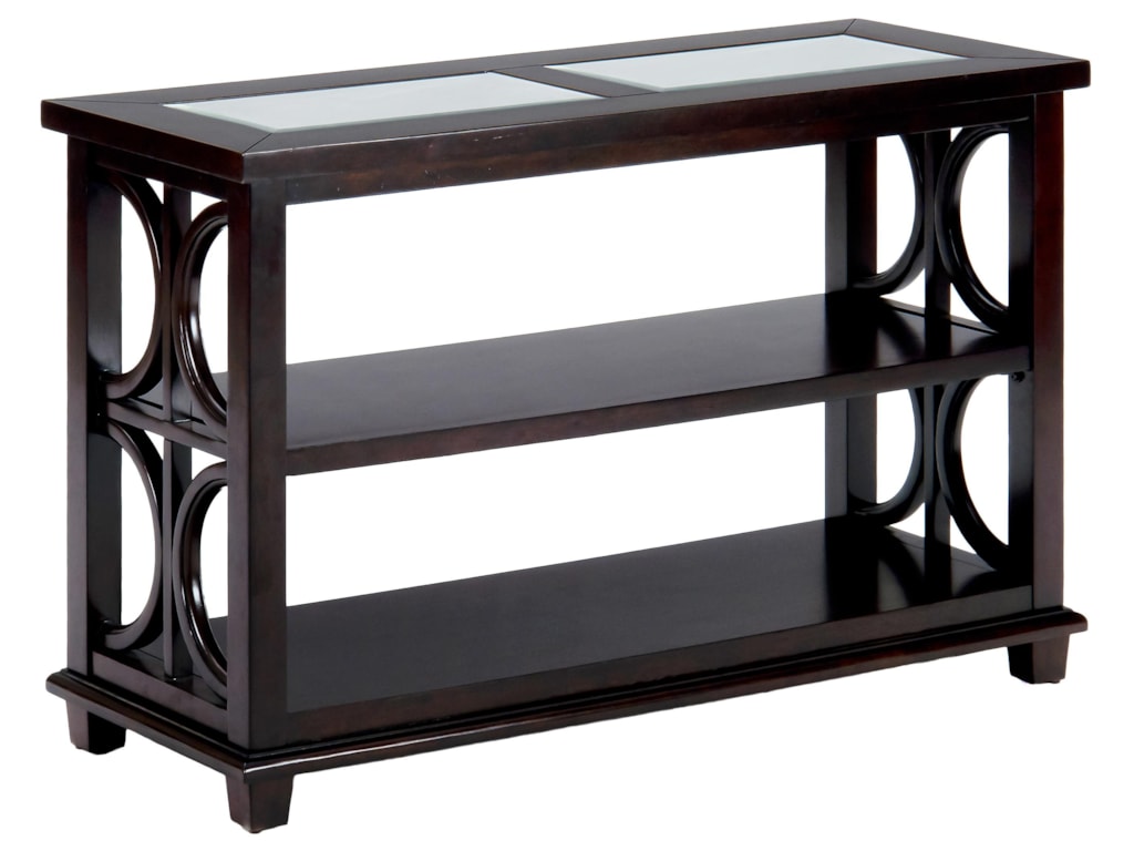 Jofran Panama BrownSofa Table w/ Glass Top