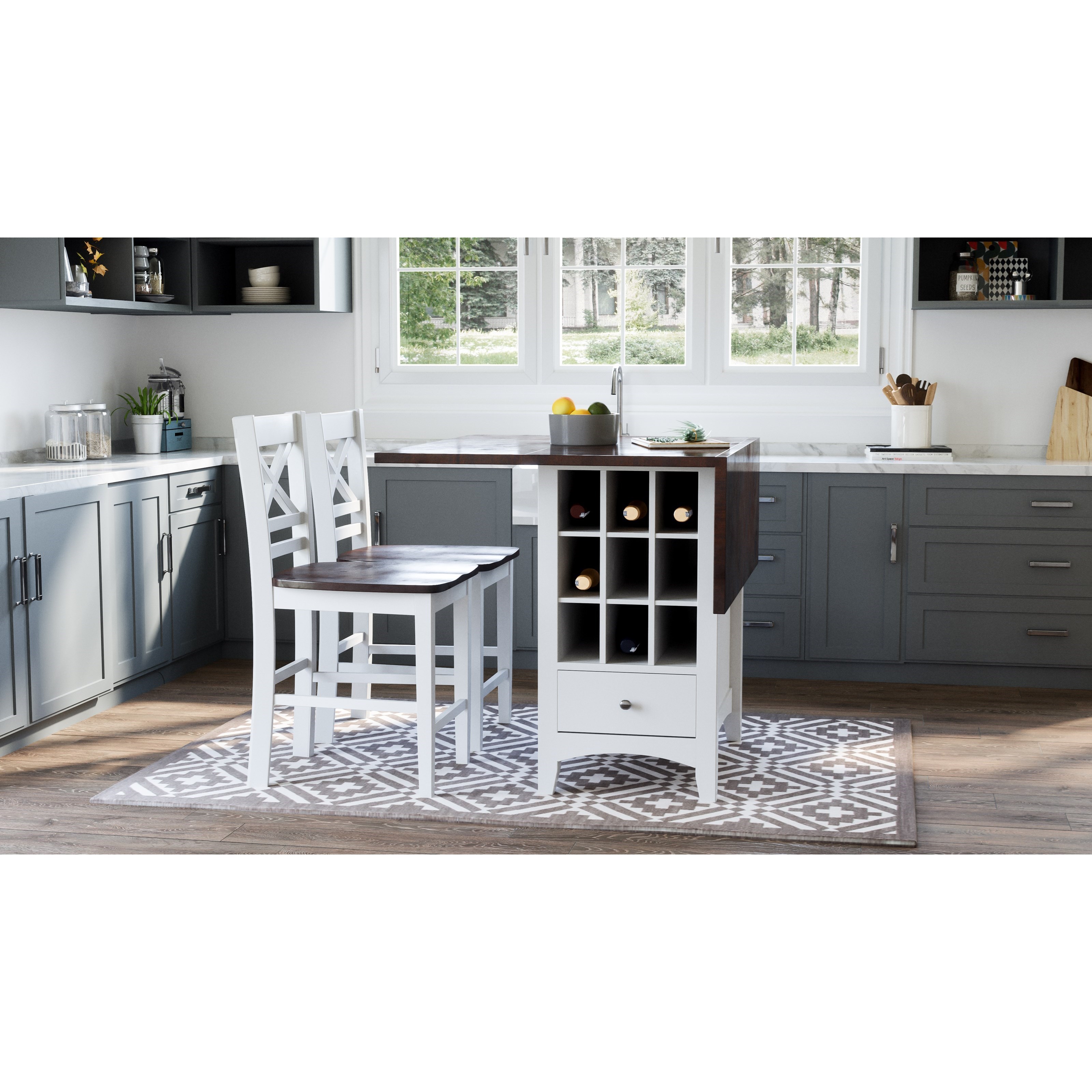 VFM Signature Asbury Park 3-Piece Counter Height Table and ...