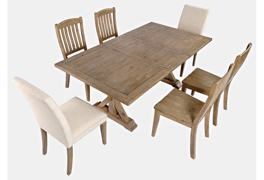 Jofran Carlyle Crossing 7 Piece Dining Table And Chair Set H L Stephens Dining 7 Or More Piece Sets