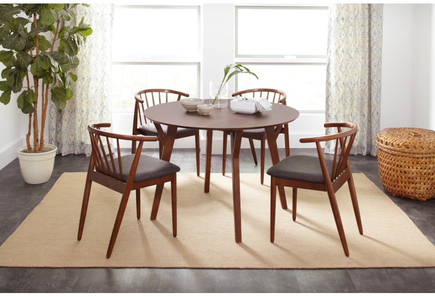 Jofran Copenhagen 1769 44 4xdenmark Round Dining Table And Chair Set Dunk Bright Furniture Dining 5 Piece Sets