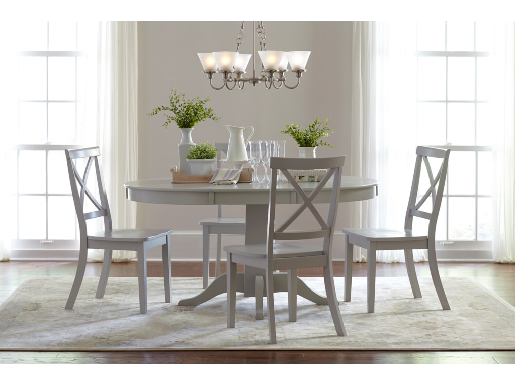 Jofran Everyday Clics Round To Oval Dining Table And 4 Chair Set Everyday Clics Round To Oval Dining Table And 4 Chair Set By Jofran