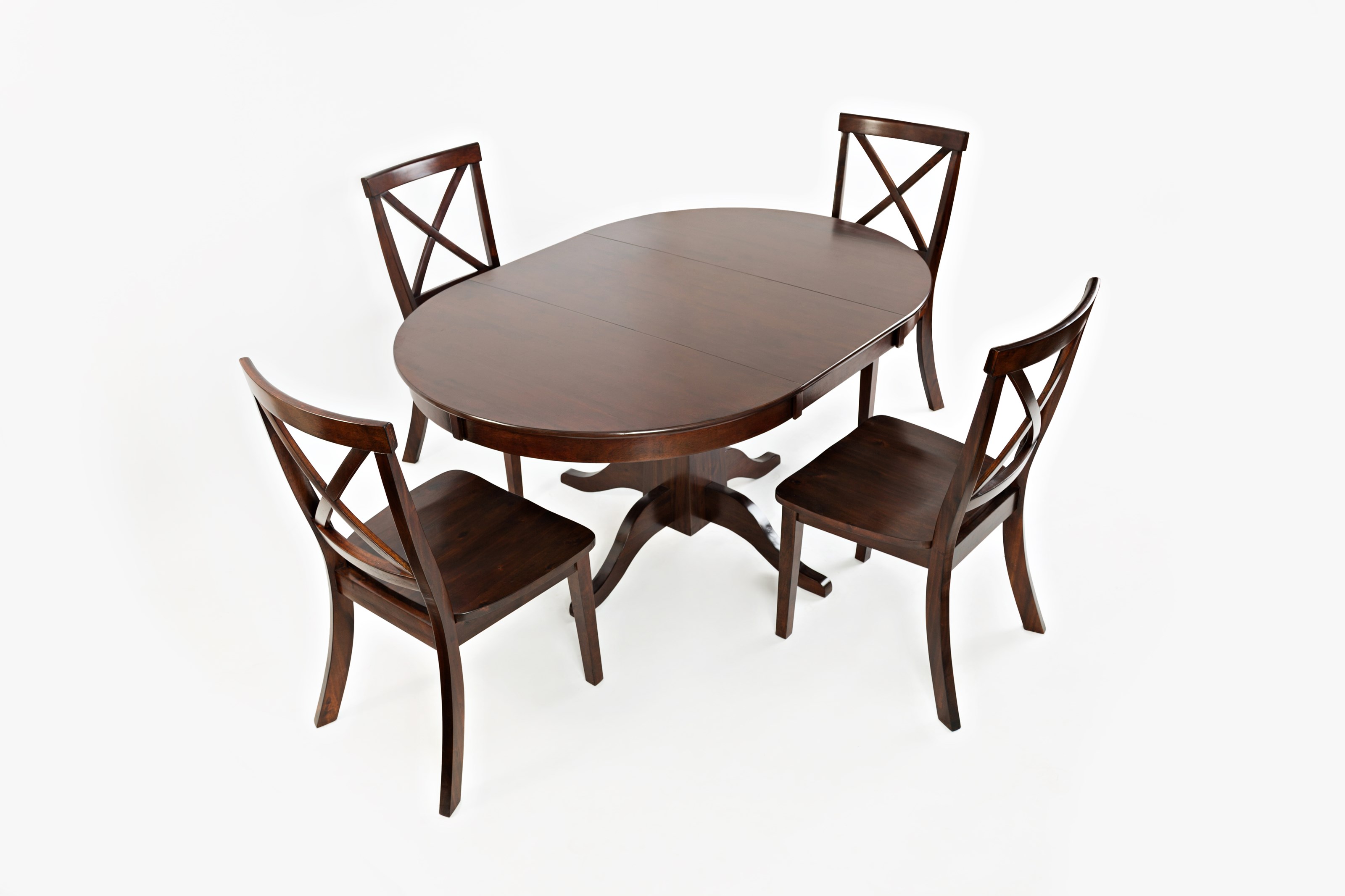 Jofran Everyday Classics Round To Oval Dining Table And 4 Chair