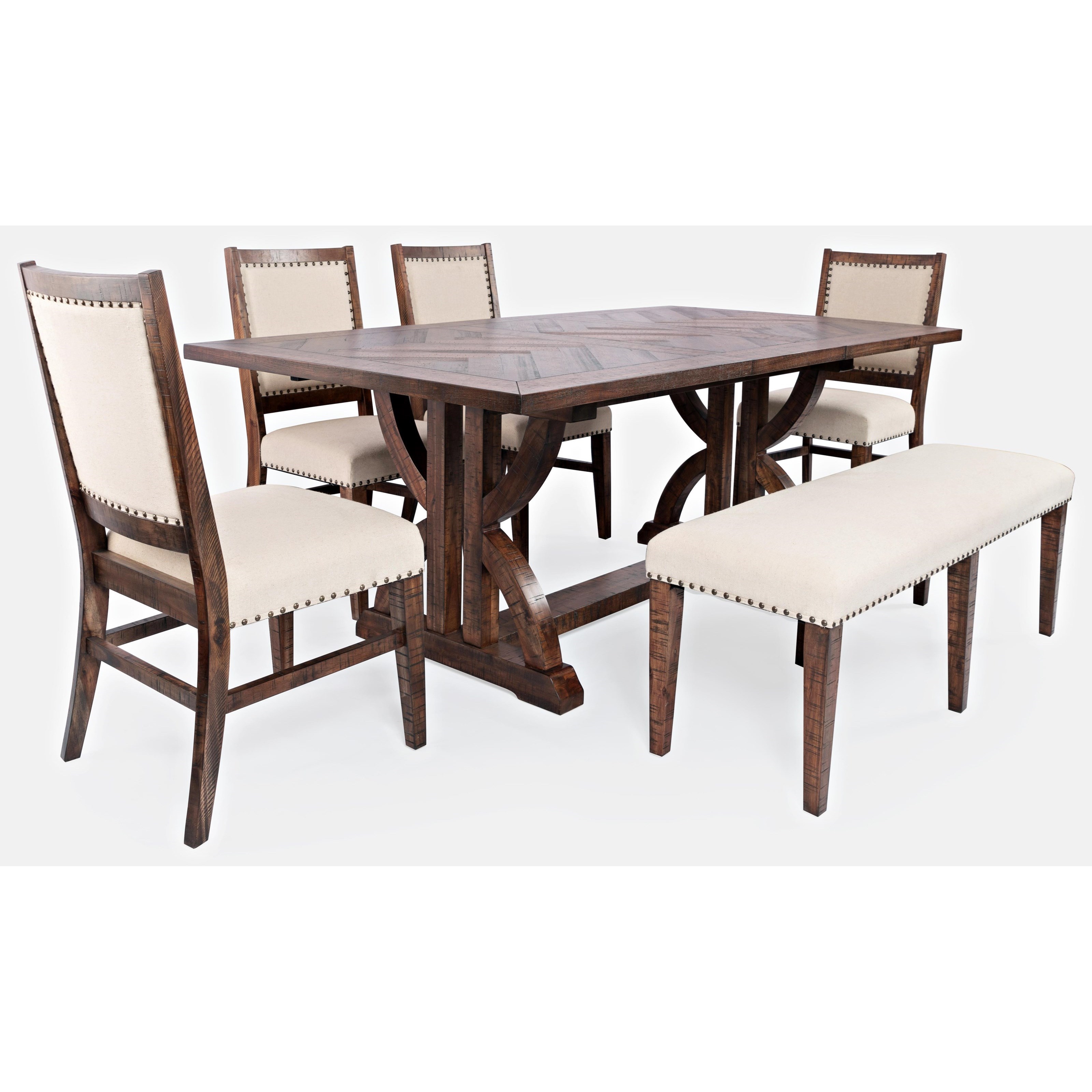 Jofran Fairview 6 Piece Dining Table And Chair Set With