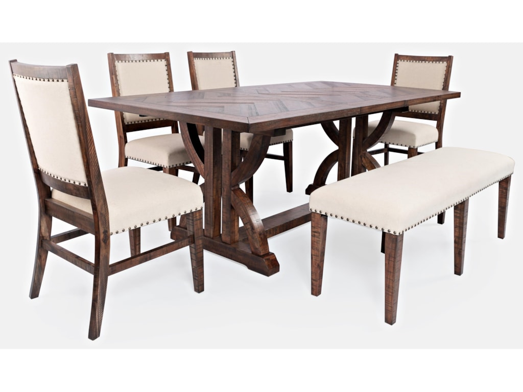 Jofran Fairview 6 Piece Dining Table And Chair Set With