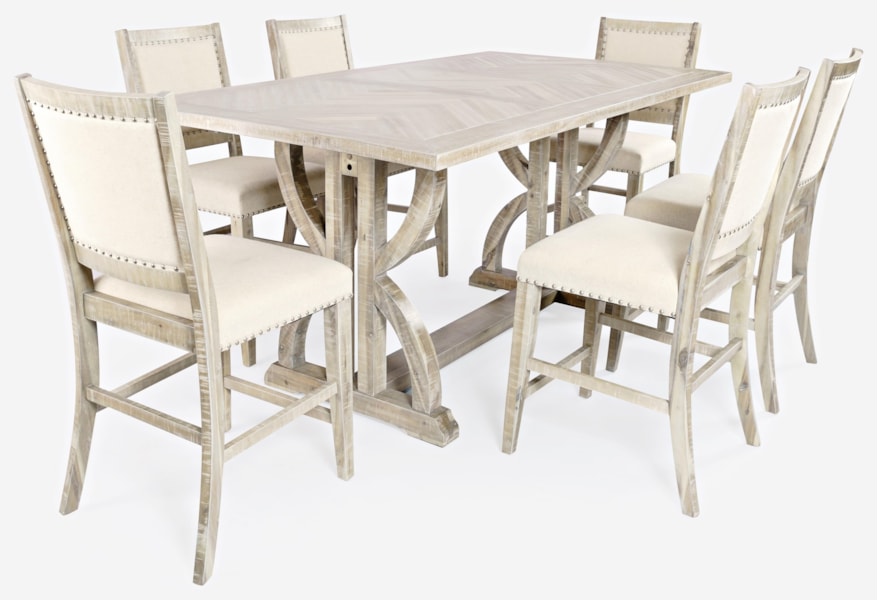 Jofran Fairview 7pc 1933 78 Counter 7 Piece Counter Table And