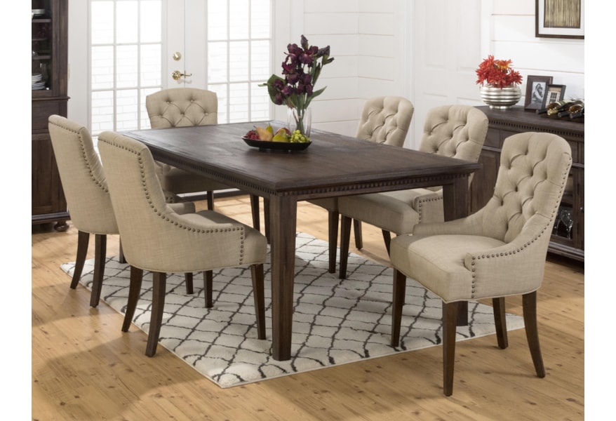 Geneva Hills Large Table And Upholstered Chair Set By Jofran At Dunk Bright Furniture Geneva Hills Large Table And Upholstered Chair Set By Jofran At Dunk Bright Furniture