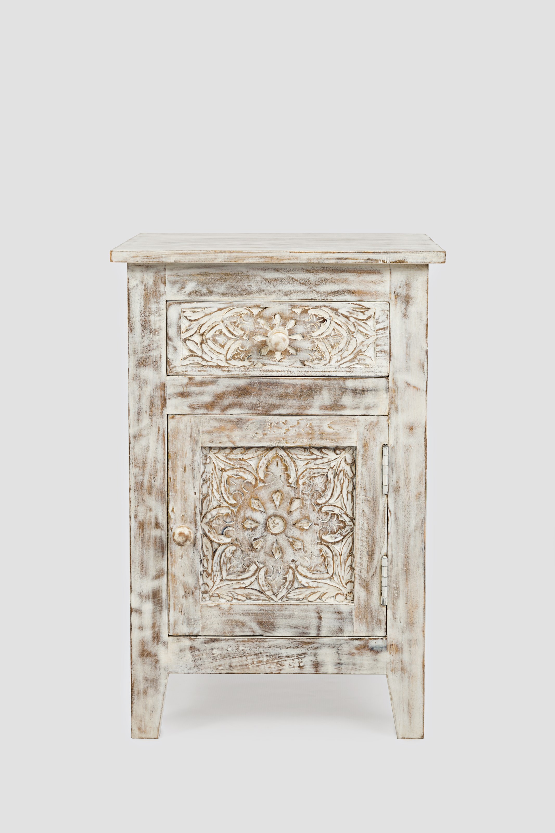 Jofran Global Archive 1730 50 Hand Carved Accent Table Dunk