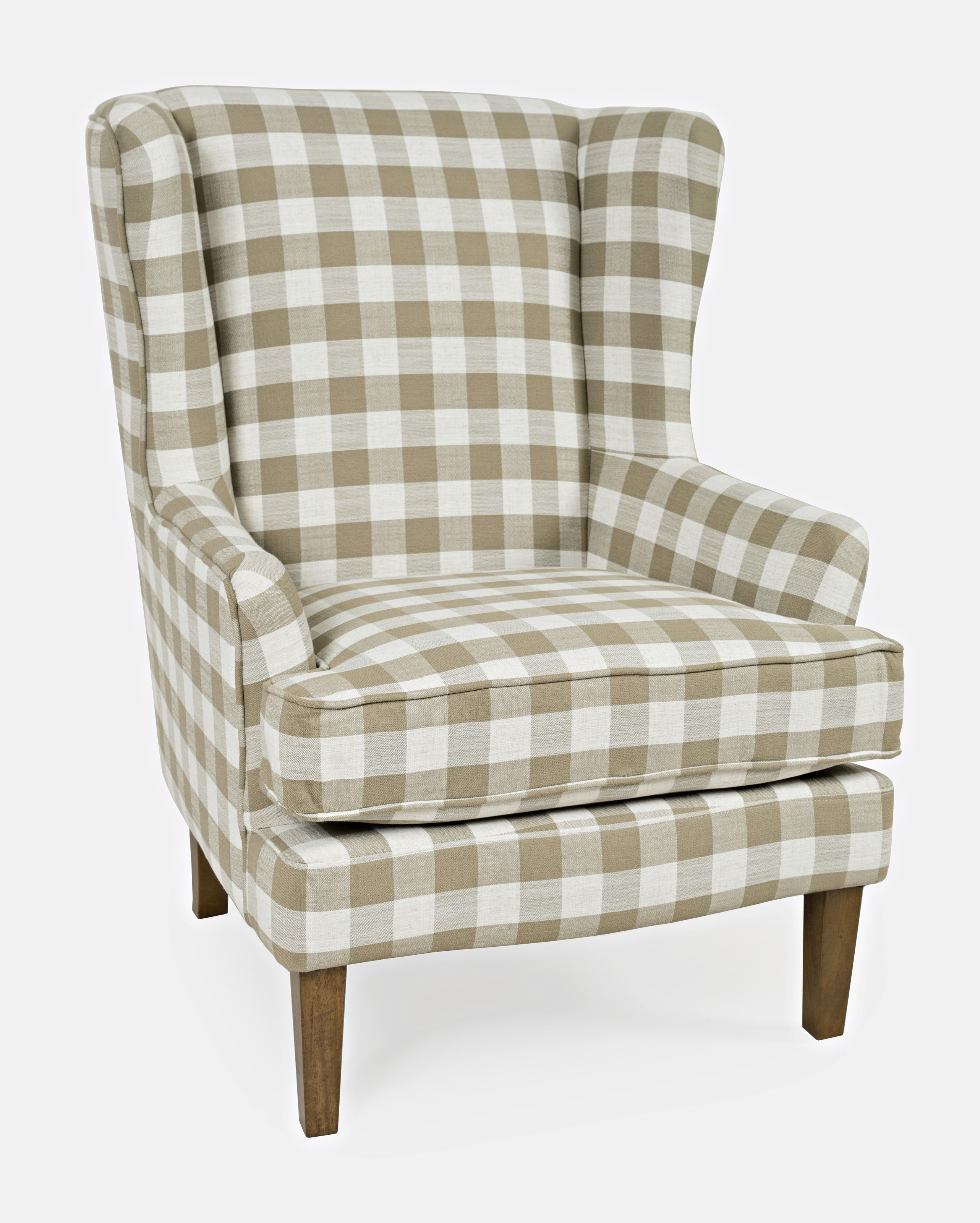 Jofran Lancaster Lancaster Ch Dkkhaki Accent Chair Gill Brothers Furniture Wing Chairs
