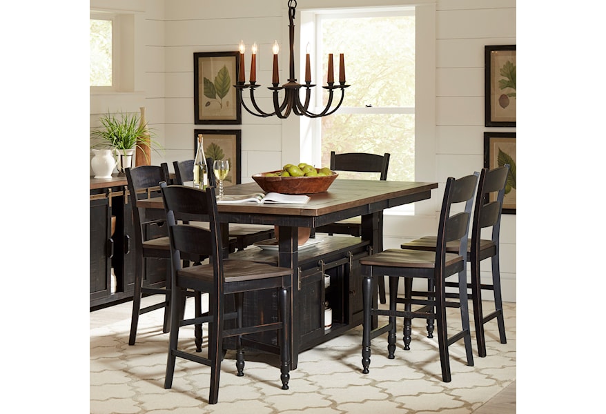 Jofran Madison County 1702 72t B High Low Dining Table Dunk Bright Furniture Kitchen Tables